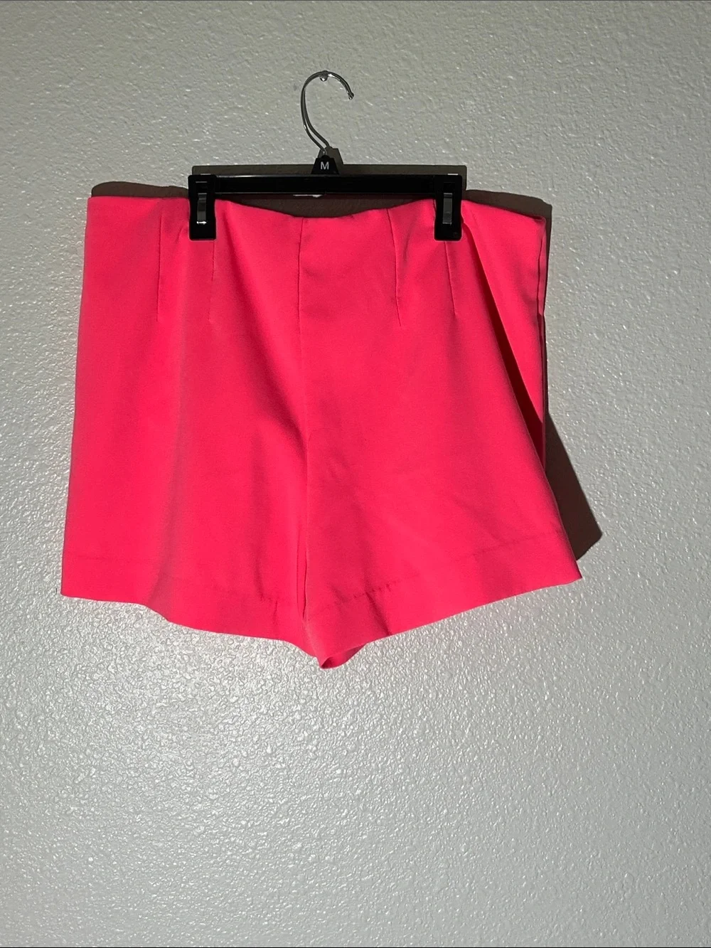 A New Day Neon Pink Women's High-Waist Pleat Front Shorts